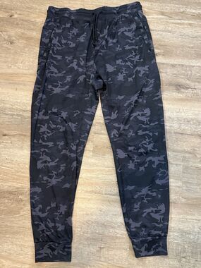 Gradual Jogger Sweatpants Pants Women's XXL Black and Grey Camouflage Pull On